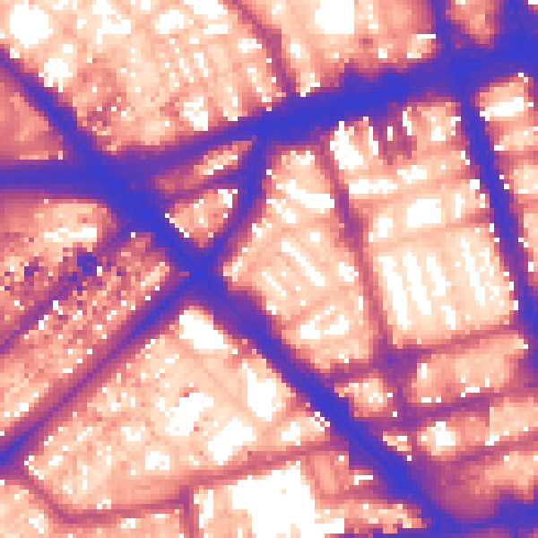 Daytime road noise heatmap for W1H 5HG