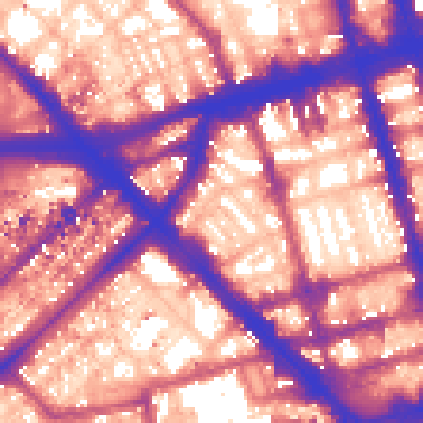 Daytime road noise heatmap for W1H 5HU