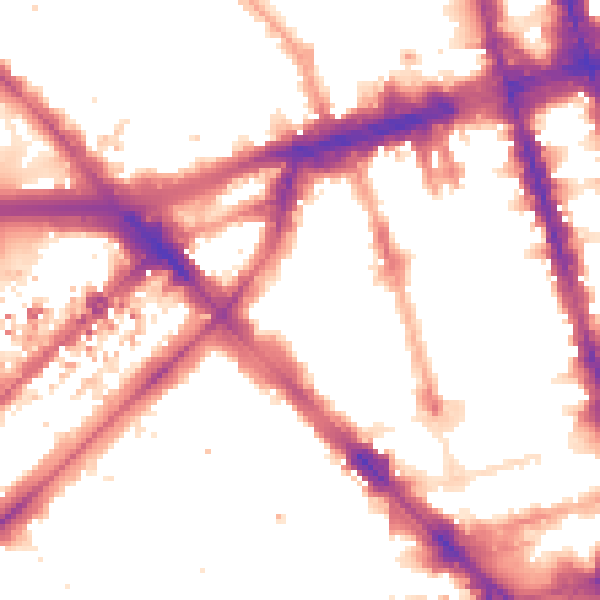 Night-time road noise heatmap for W1H 5HU