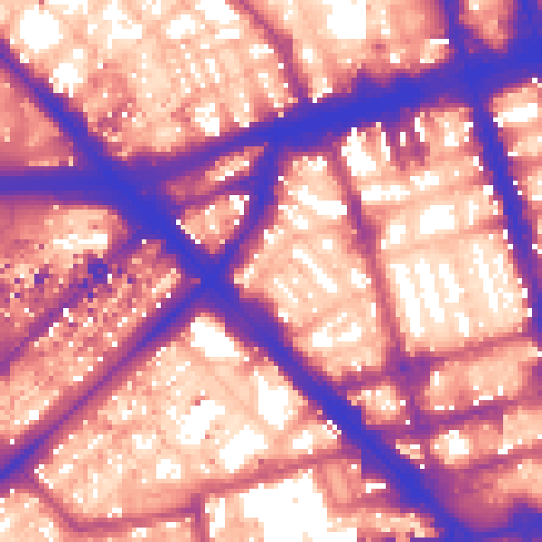 Daytime road noise heatmap for W1H 5NG
