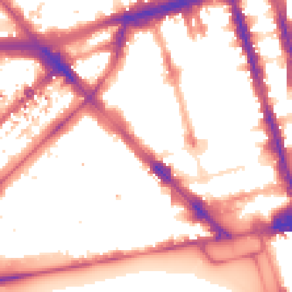 Night-time road noise heatmap for W1H 5YQ