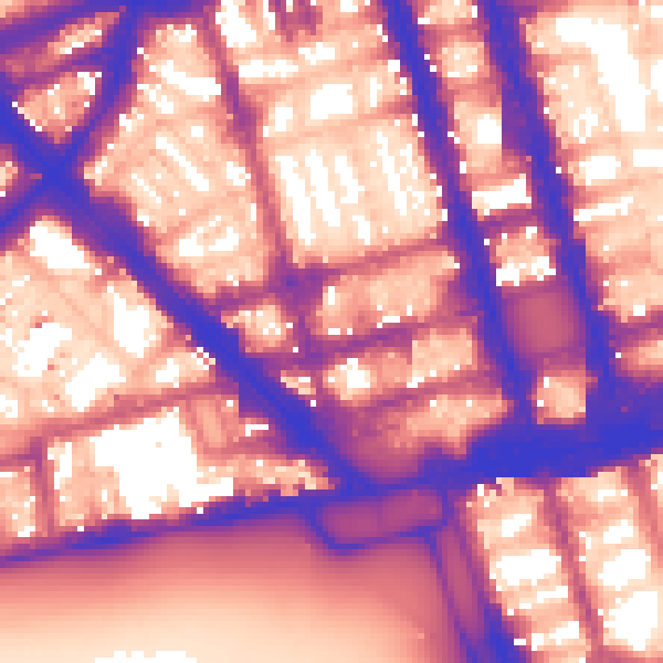 Daytime road noise heatmap for W1H 7BU
