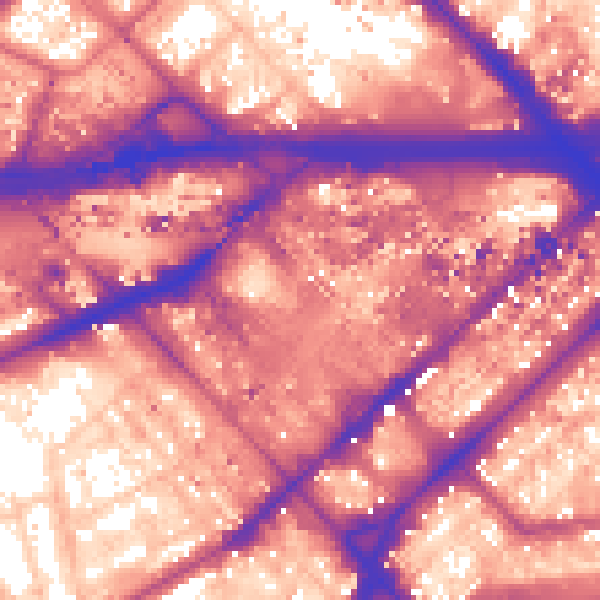 Daytime road noise heatmap for W2 1AE