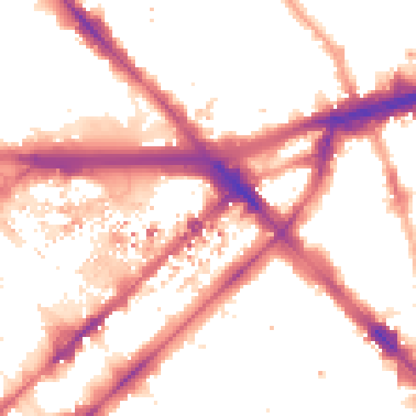 Night-time road noise heatmap for W2 1AL