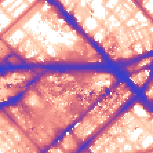 Daytime road noise heatmap for W2 1AW