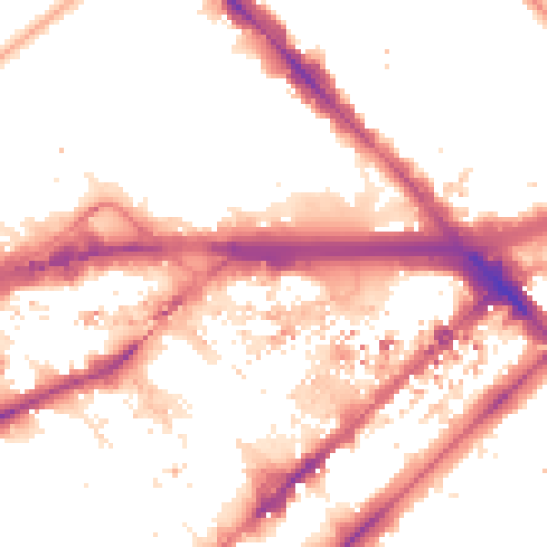 Night-time road noise heatmap for W2 1BE