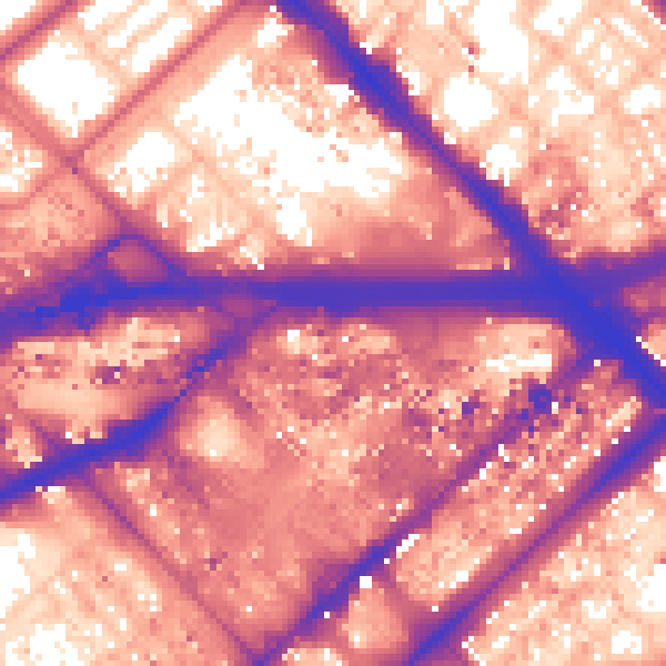 Daytime road noise heatmap for W2 1BH
