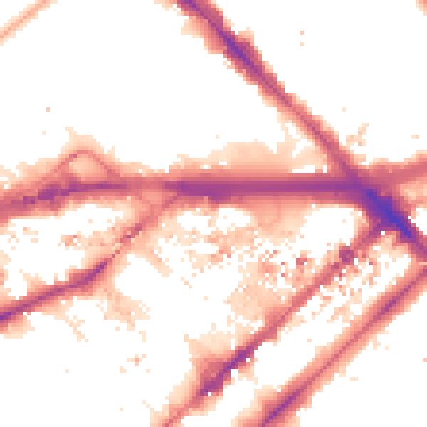 Night-time road noise heatmap for W2 1BH