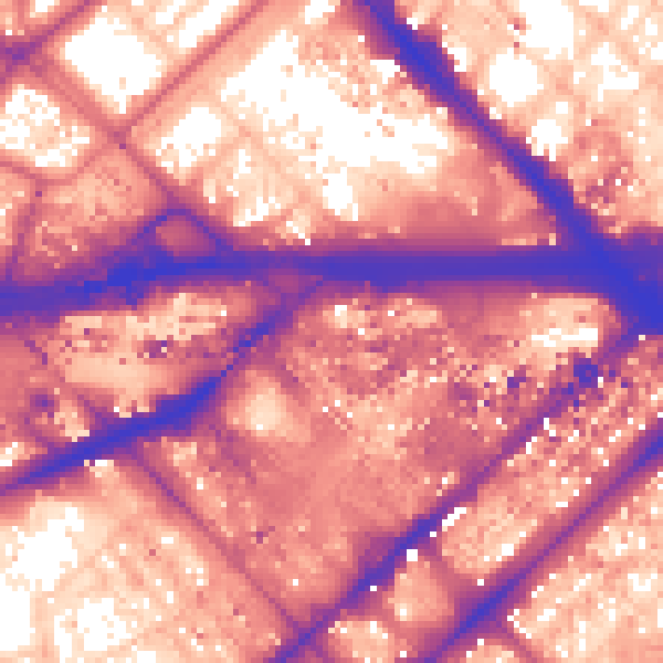 Daytime road noise heatmap for W2 1BZ