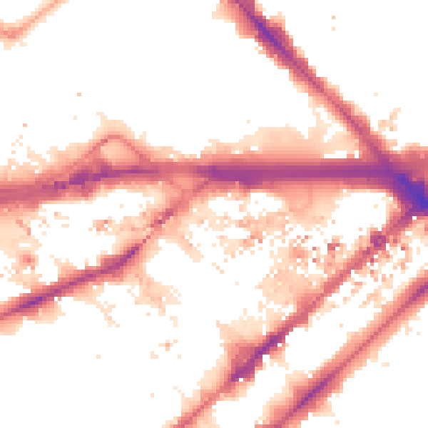 Night-time road noise heatmap for W2 1BZ