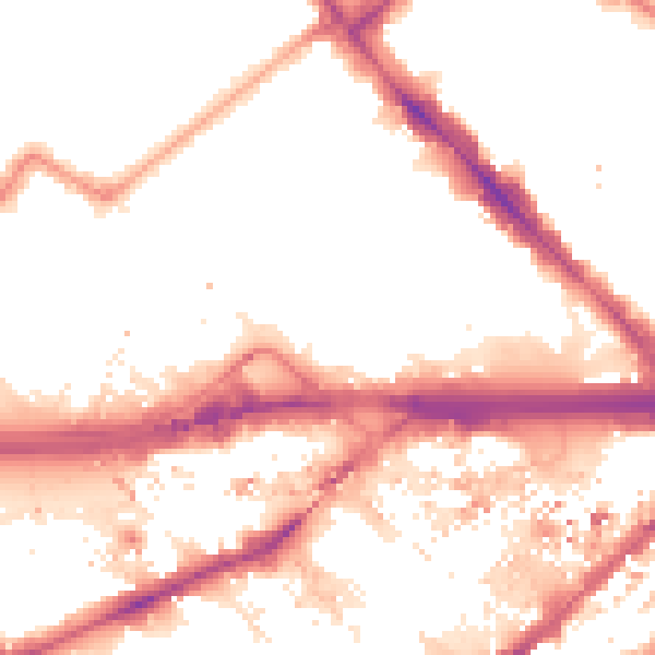 Night-time road noise heatmap for W2 1DF