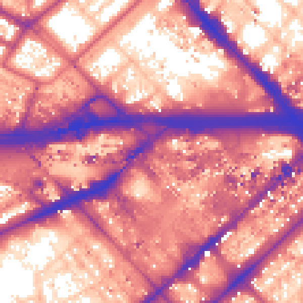 Daytime road noise heatmap for W2 1DG