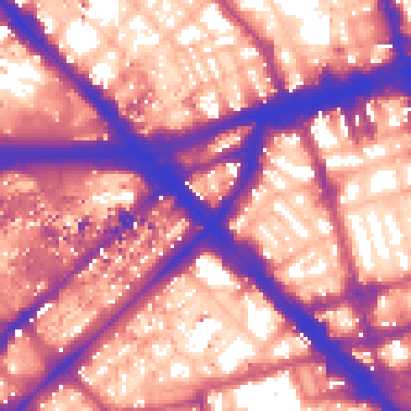 Daytime road noise heatmap for W2 1DH
