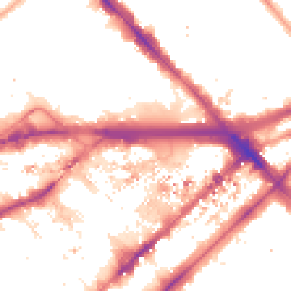 Night-time road noise heatmap for W2 1DT