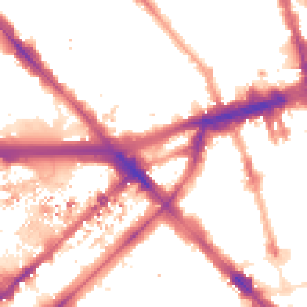 Night-time road noise heatmap for W2 1DX