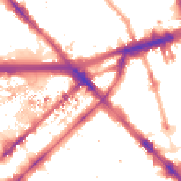 Night-time road noise heatmap for W2 1ES