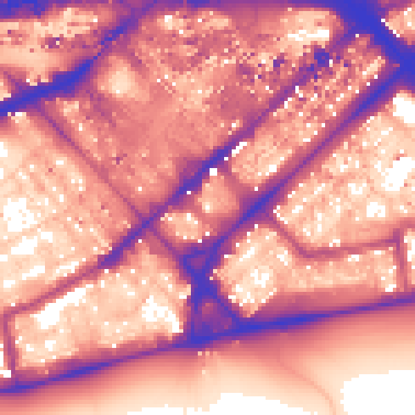 Daytime road noise heatmap for W2 1JF
