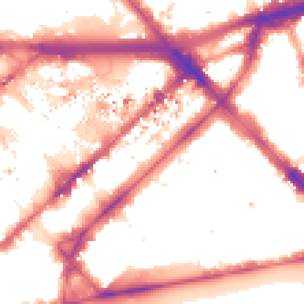 Night-time road noise heatmap for W2 1JG