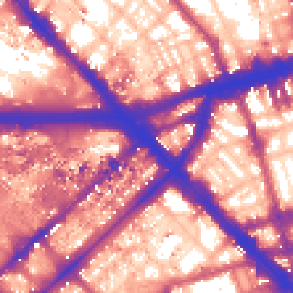 Daytime road noise heatmap for W2 1PR