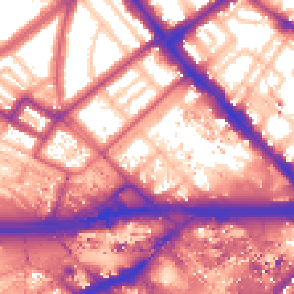 Daytime road noise heatmap for W2 1SP