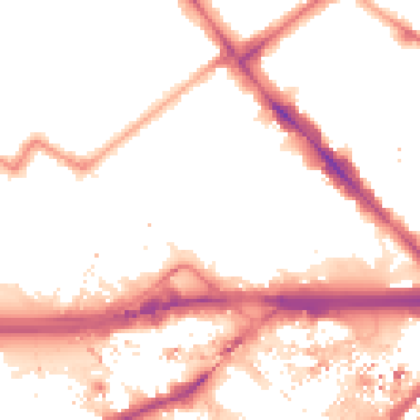 Night-time road noise heatmap for W2 1SP