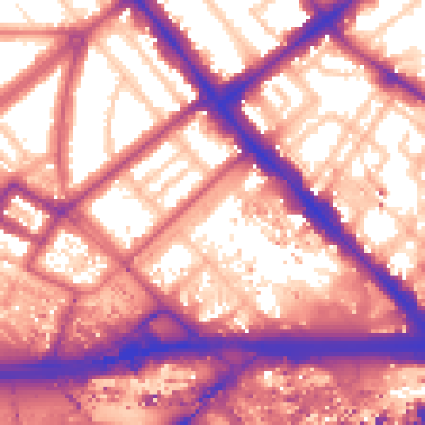 Daytime road noise heatmap for W2 1SR