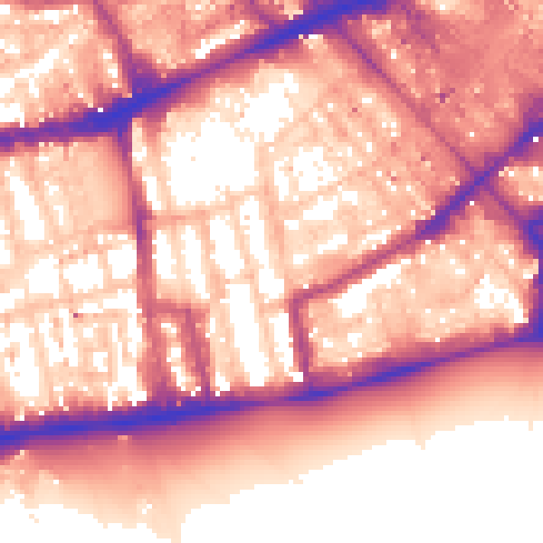Daytime road noise heatmap for W2 3AN