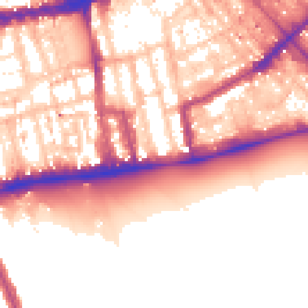 Daytime road noise heatmap for W2 3HN