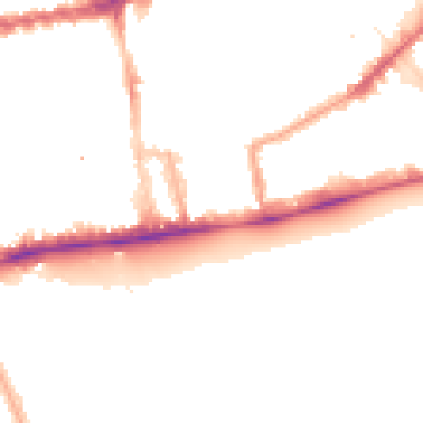 Night-time road noise heatmap for W2 3HN