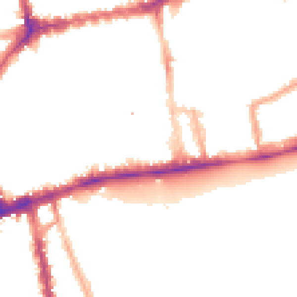 Night-time road noise heatmap for W2 4AG