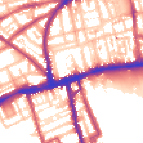 Daytime road noise heatmap for W2 4HD