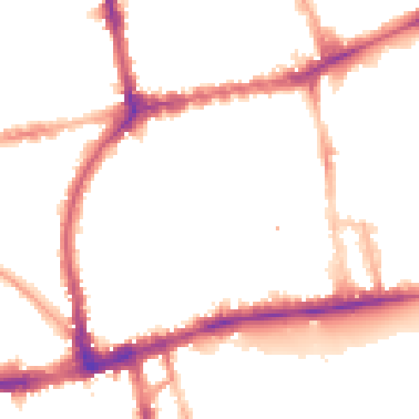 Night-time road noise heatmap for W2 4NX