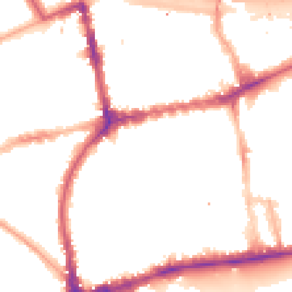 Night-time road noise heatmap for W2 4PL
