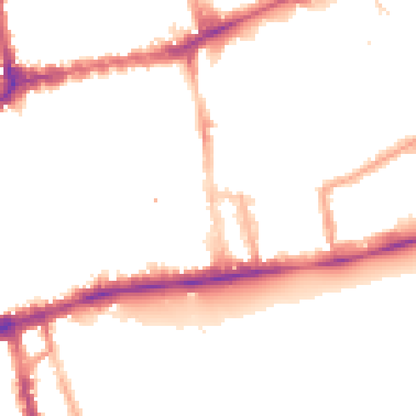 Night-time road noise heatmap for W2 4RB
