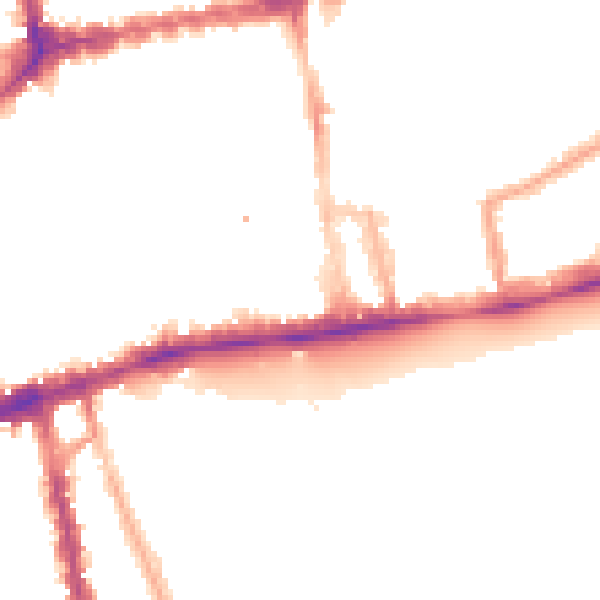 Night-time road noise heatmap for W2 4RW