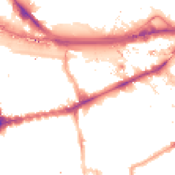 Night-time road noise heatmap for W2 6AG