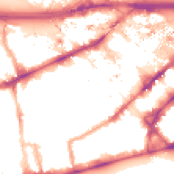 Night-time road noise heatmap for W2 6DY