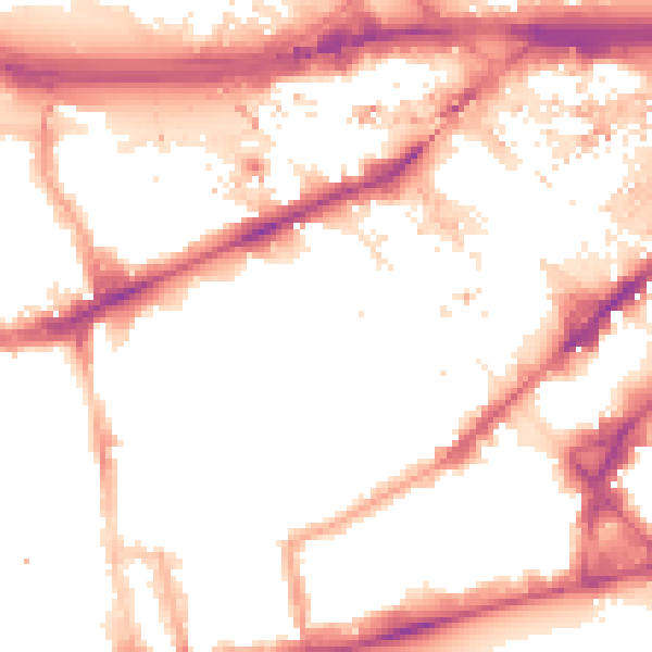 Night-time road noise heatmap for W2 6HA
