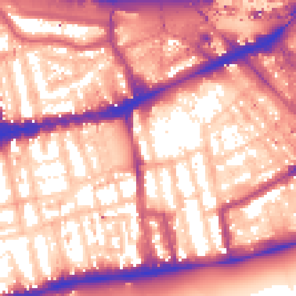Daytime road noise heatmap for W2 6JE