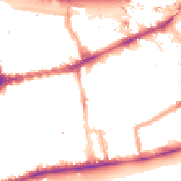 Night-time road noise heatmap for W2 6JE