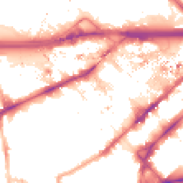 Night-time road noise heatmap for W2 6LH