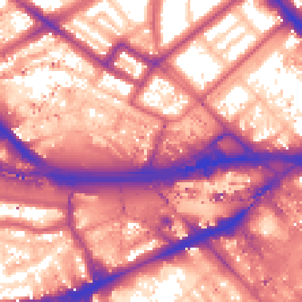Daytime road noise heatmap for W2 6NG