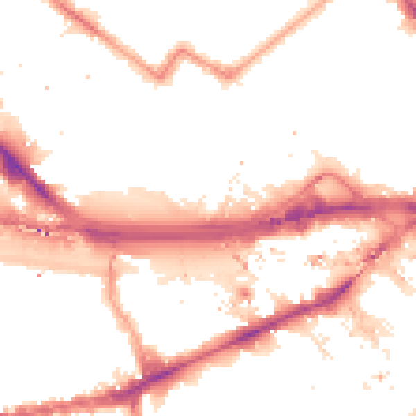 Night-time road noise heatmap for W2 6NH