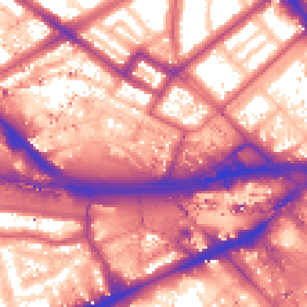 Daytime road noise heatmap for W2 6NJ