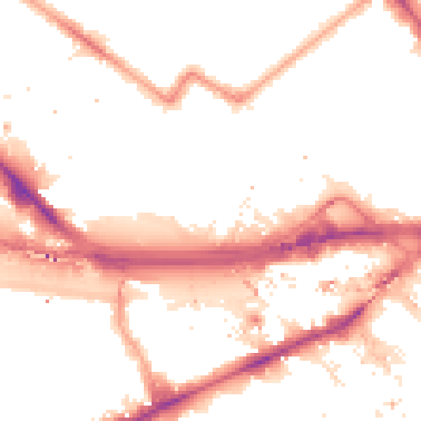 Night-time road noise heatmap for W2 6NJ