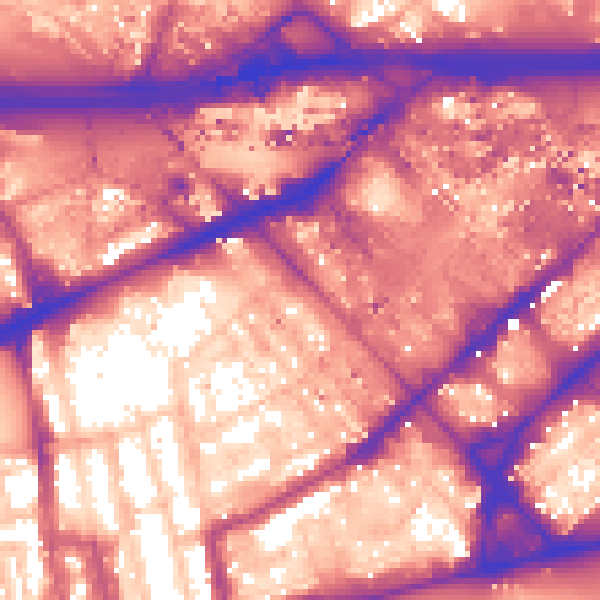 Daytime road noise heatmap for W2 6QE