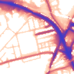 Daytime road noise heatmap for W3 0AE