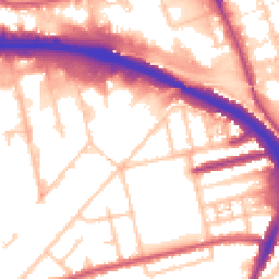 Daytime road noise heatmap for W3 0AJ