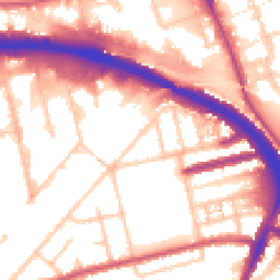 Daytime road noise heatmap for W3 0AL