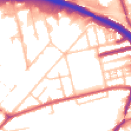 Daytime road noise heatmap for W3 0AP